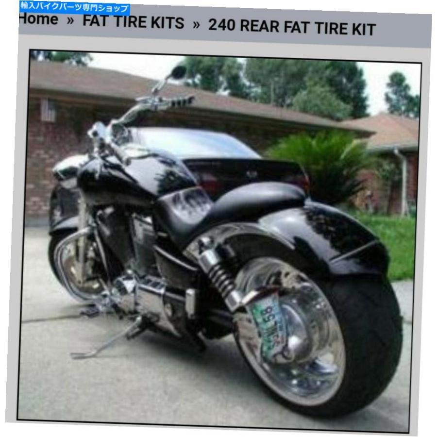 Rear Fender Fat Sumo-x 240 VTX1800のための鮮明なテールライトが塗られた鋭いフェンダー。 FAT SUMO-X 240 SHORTY FENDER WITH CLEAR TAIL LIGHT FO