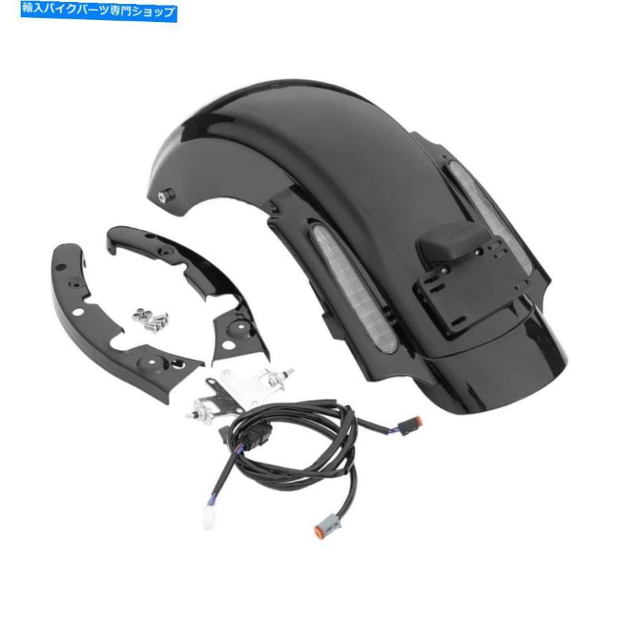 Rear Fender 後押しどろ除けLED取り合わせ真っ赤ライトフィットハーレーツーリングロードストリートグライド09-13 Rear Fender LED System Red Light Fit 外装パーツ-バイク-フロントフェンダー