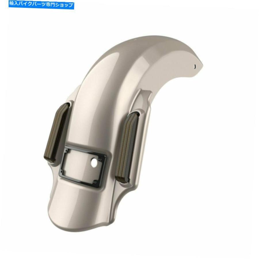Rear Fender 2014+ハーリーのためのAdvanBlack Silver Fortune Dominatorストレッチリアフェンダー Advanblack Silver Fortune Dominator Stretched R