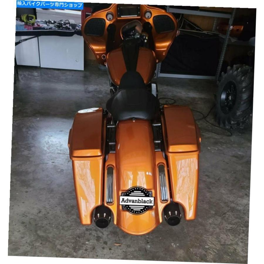 Rear Fender Amber Whiskey Dominatorは14+ハーレーダビッドソンのための後部フェンダーピンストライプを伸ばした Amber Whiskey Dominator Stretched