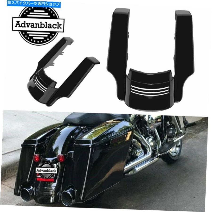 Rear Fender 2009+ハーレーツーリングのためのAdvanbalck vivid black伸びた後部フェンダー拡張 Advanbalck Vivid Black Stretched Rear Fender Exten