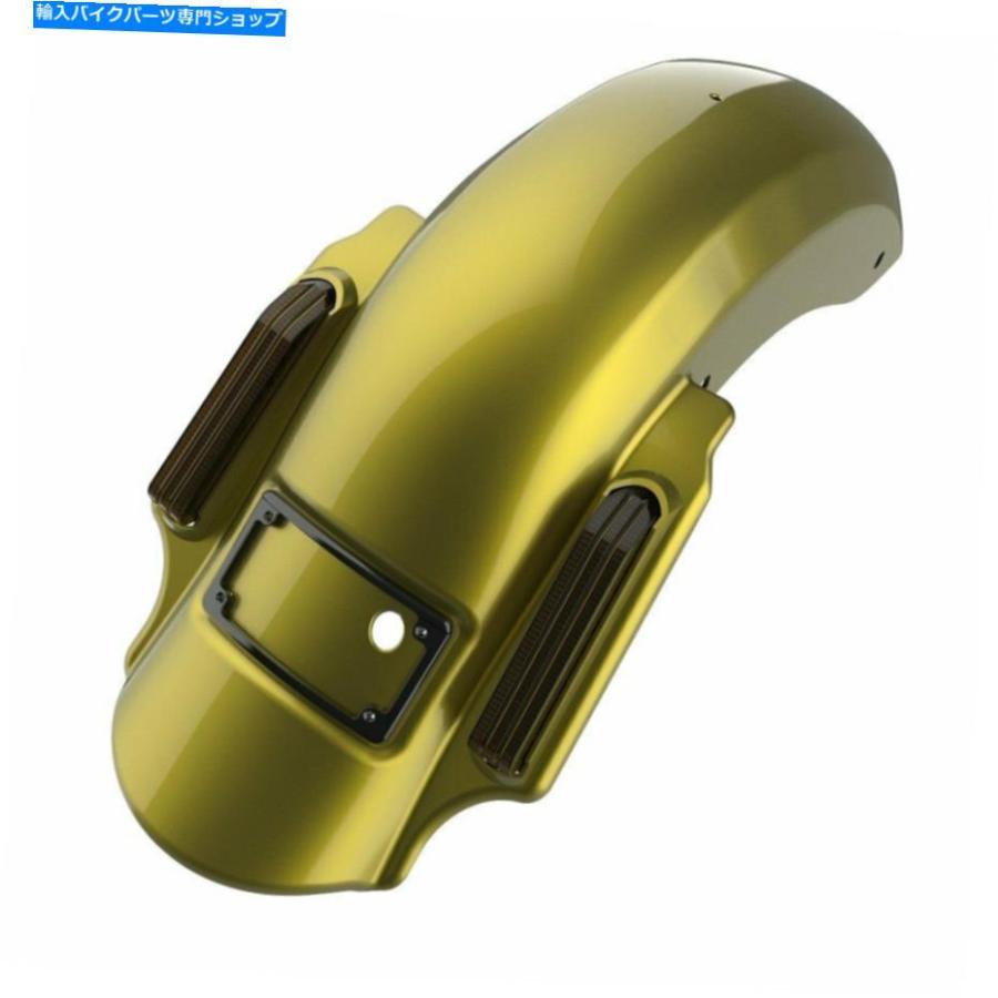 Rear Fender AdvanBlackイーグルアイイエロードリアフェンダーは2014+ハーレーのリアフェンダー Advanblack Eagle Eye Yellow Dominator Stretched Re