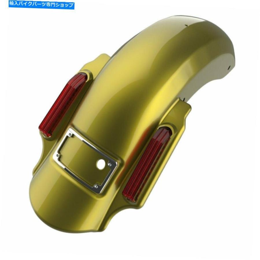 Rear Fender AdvanBlackイーグルアイイエロードリアフェンダーは2014+ハーレーのリアフェンダー Advanblack Eagle Eye Yellow Dominator Stretched Re_2