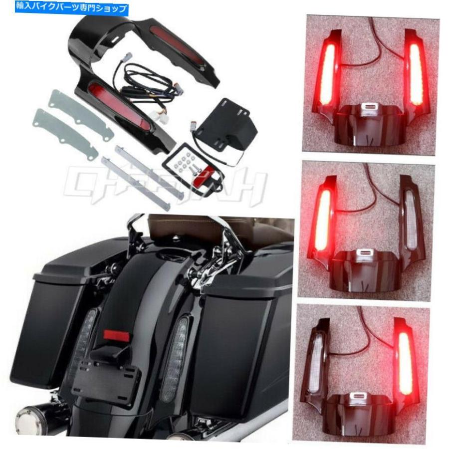 Rear Fender リアフェンダーの伸びXascia LEDライト09-13ツーリングロードキンググライド Rear Fender Extension Fascia LED Light For Harley 09-13