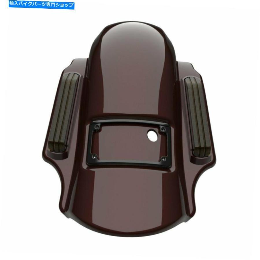 Rear Fender AdvanBlack Twisted Cherry Dominatorストレッチリアフェンダーフィット2014+ハーレー Advanblack Twisted Cherry Dominator Stretched R