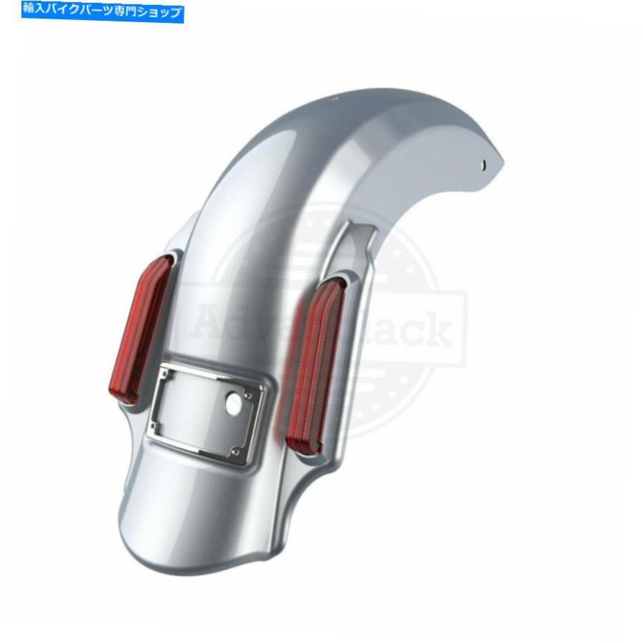 Rear Fender バラクーダシルバードミネーターストレッチ拡張リアフェンダーフィット14+ハーレーツーリング Barracuda Silver Dominator Stretched Ext