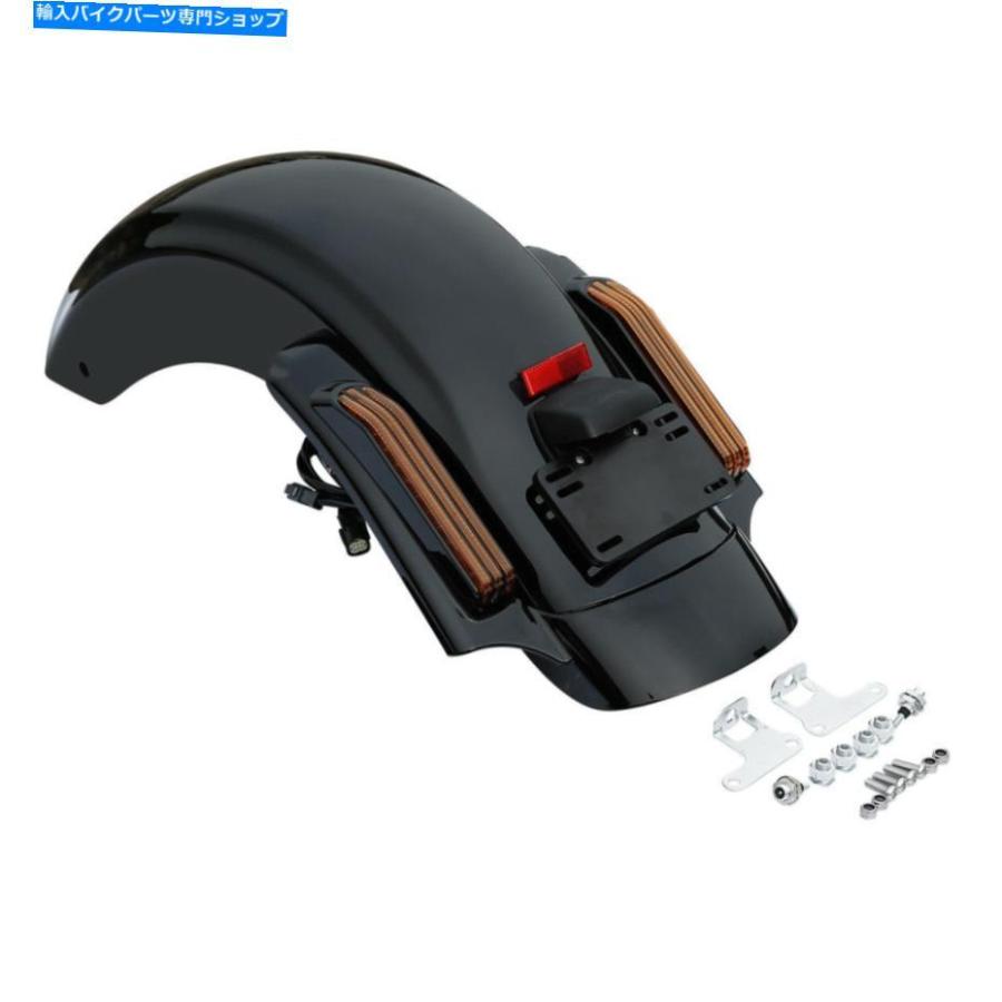 Rear Fender ledリアフェンダーシステムオレンジレンズフィットハーレーツーリングCVOストリートグライド14-21 LED Rear Fender System Orange Lens F