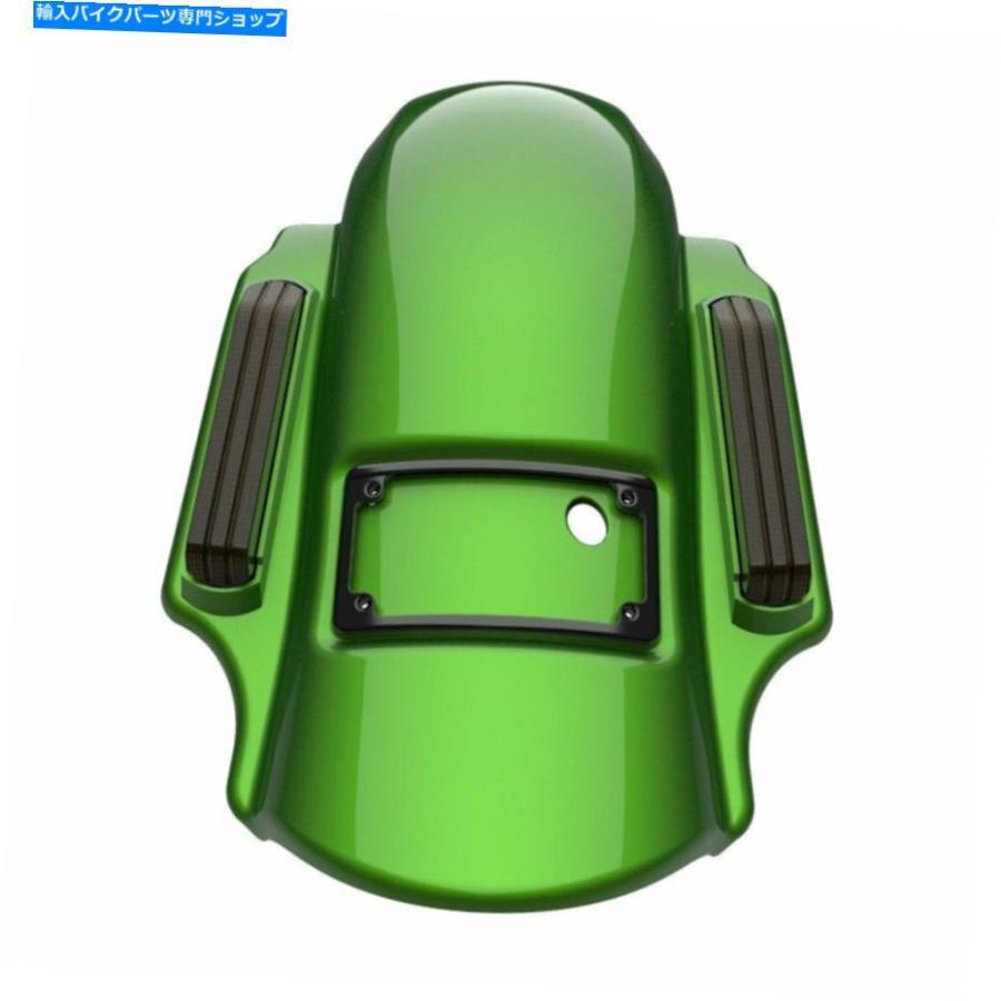 Rear Fender AdvanBlack Radioactive Green Dominatorストレッチリアフェンダーフィット2014+ハーレー Advanblack Radioactive Green Dominator Stret