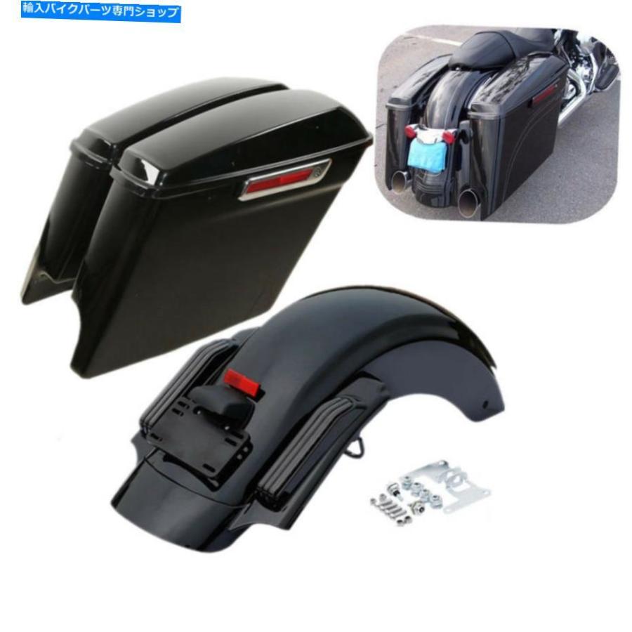 Rear Fender 5 \"ハーレーCVO Street Road Glide 14-20のためのサドルバッグ＆リアフェンダーフィット 5\"" Stretched Saddlebags \u0026 Rear Fender Fit For"