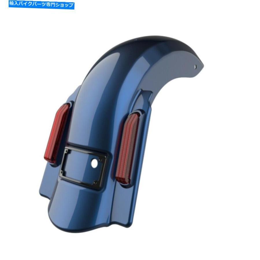 Rear Fender ビッグブルーパールドミネーターストレッチリアフェンダーはハーレー2009-2013の切り欠き Big Blue Pearl Dominator Stretched Rear Fend