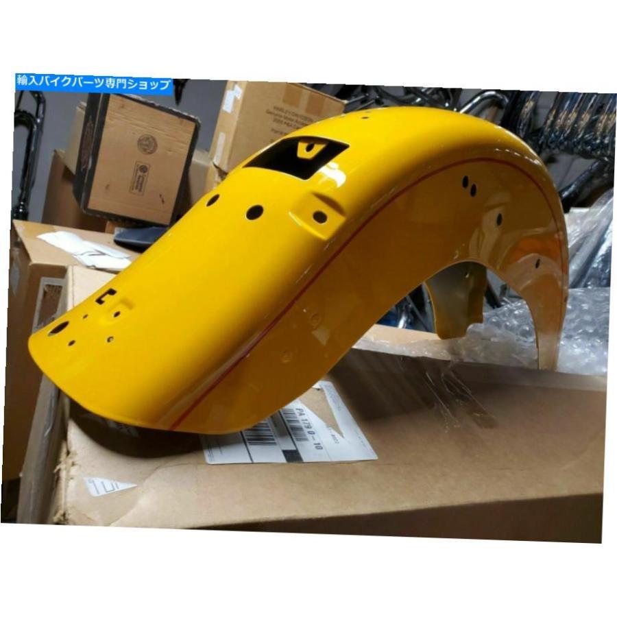 Rear Fender ニューハーレーリアフェンダークロームイエロー2011遺産ソフトFLSTCファクトリーペイント！ New Harley Rear Fender chrome Yellow 2011の画像