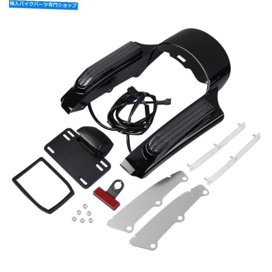 Rear Fender スモークリアフェンダーファシアセットフィットハーレーエレクトラストリートツアーロードグライド14+ Smoke Rear Fender Fascia Set Fit
