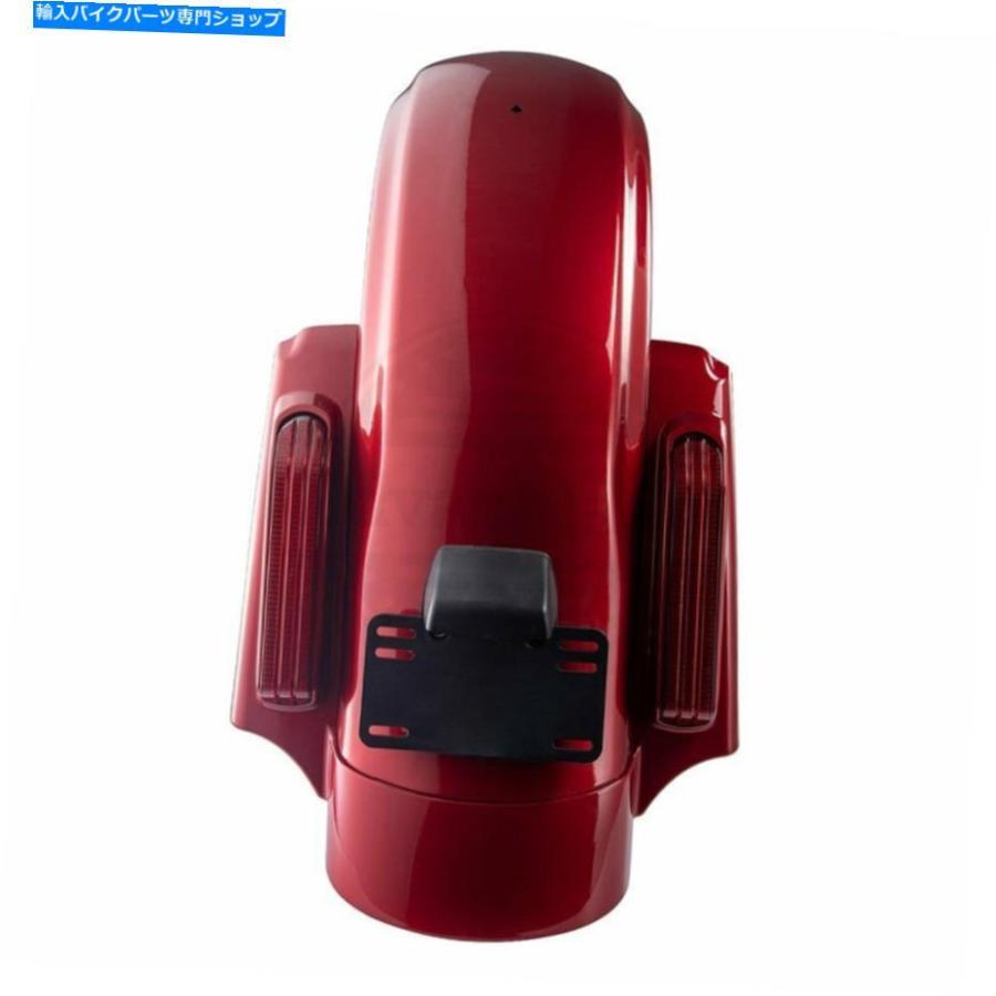 Rear Fender 14-20ハーレーストリートロードエレクトラグライドのための邪悪な赤いCVOリアフェンダーシステム Wicked Red CVO Rear Fender System For