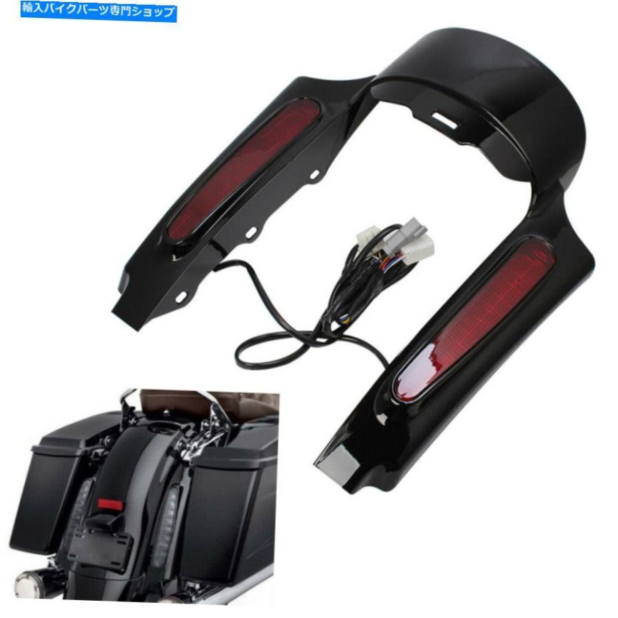 Rear Fender 自動二輪車ABS後押しどろ除けの腕力は、ハーレーの利益のLEDともし火を据えつけるします09-13 Motorcycle ABS Rear Fender Fascia Set W/ LED Lig バイク-車、バイク、自転車
