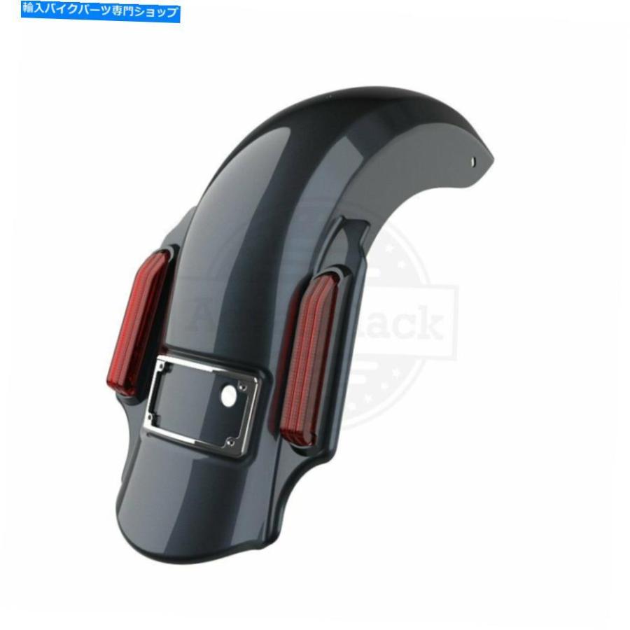 Rear Fender ブラックテンペスト支配者は14+ハーレーツーリングのための拡張リアフェンダーを伸ばした Black Tempest Dominator Stretched Extended R_1