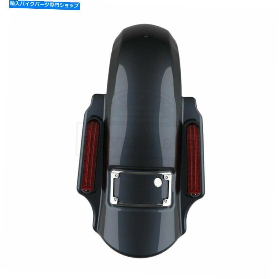 Rear Fender ブラックテンペスト支配者は14+ハーレーツーリングのための拡張リアフェンダーを伸ばした Black Tempest Dominator Stretched Extended R_2