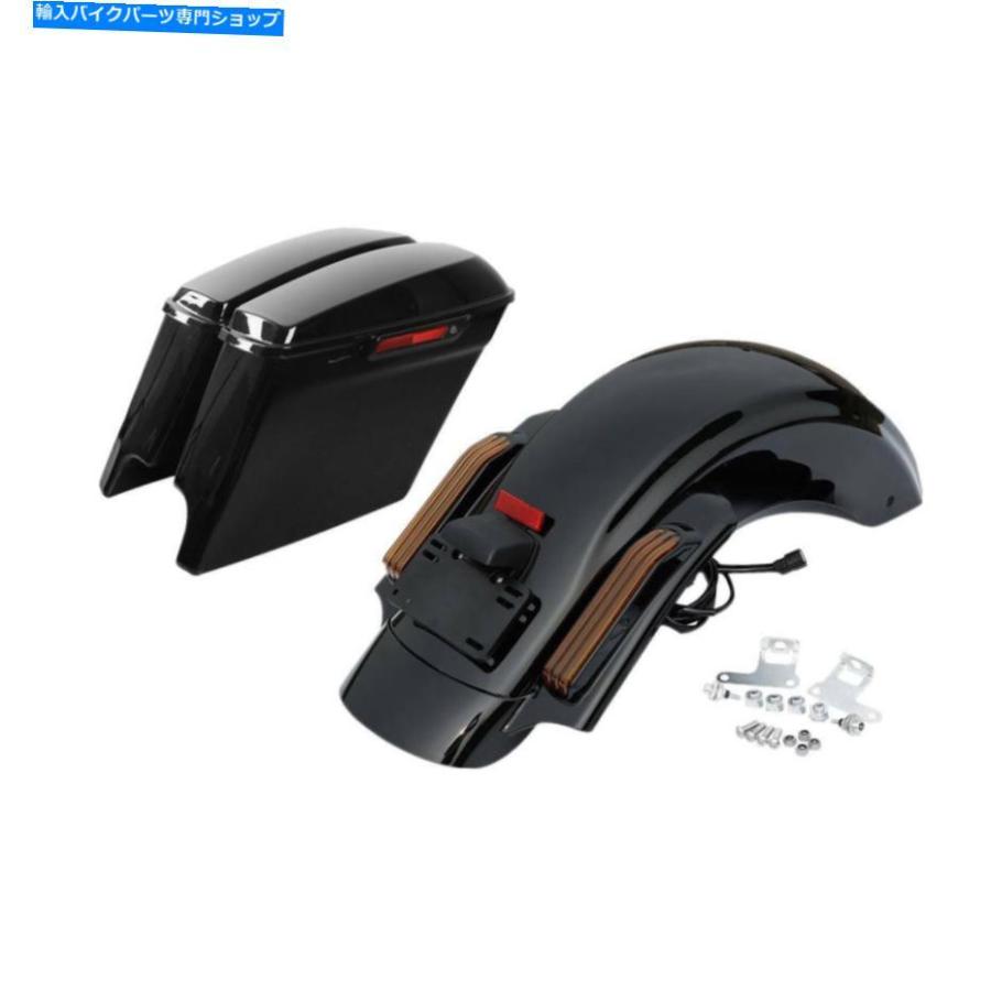 Rear Fender サドルバッグブラックリアフェンダーフィットハーレーストリートロードグライドFLHX 2014-2021 2019 Saddlebag BLACK Rear Fender Fit Fo