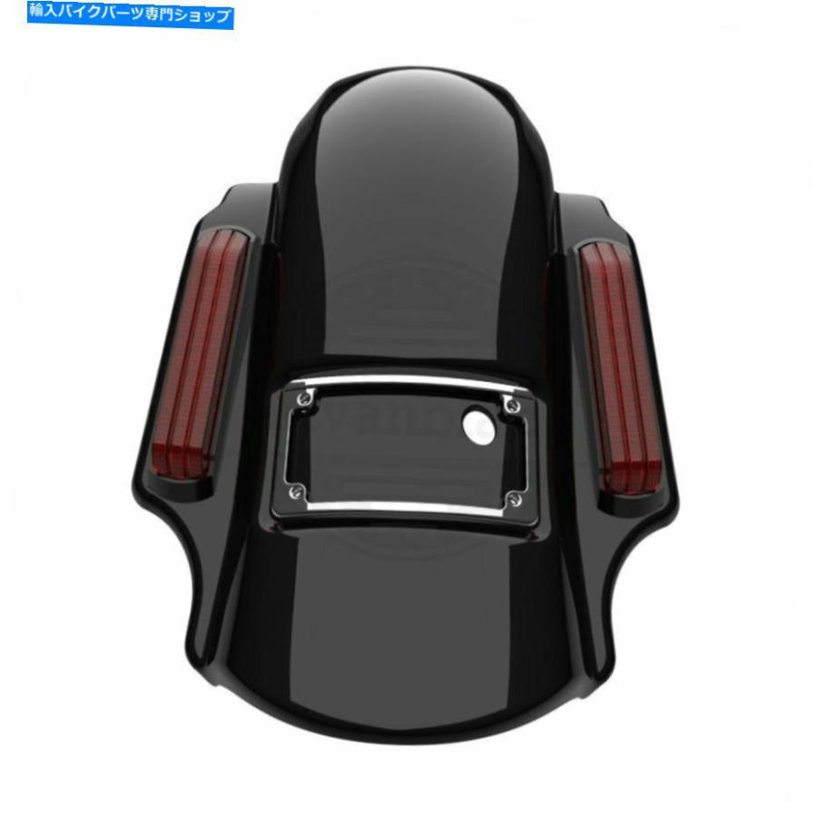 Rear Fender AdvanBlack Vivid Black Dominatorストレッチ拡張リアフェンダーフィット2014+ハーレー Advanblack Vivid Black Dominator Stretched Ext_2