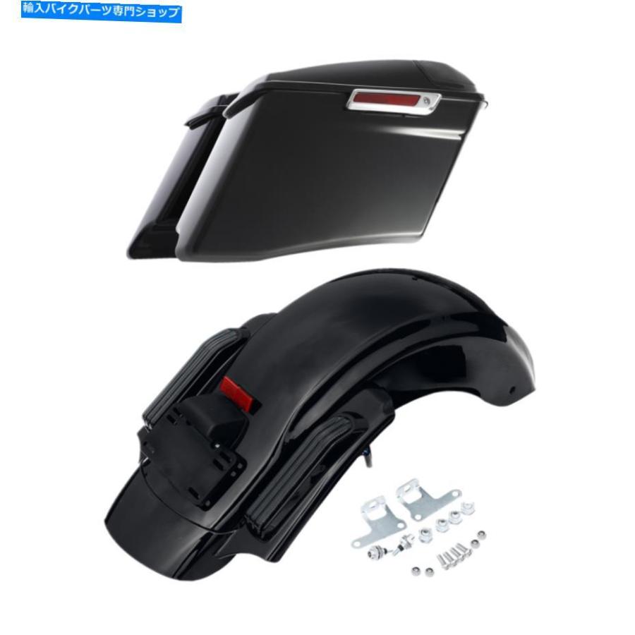 Rear Fender 4 \"ストレッチサドルバッグリアフェンダーフィットハーレーツーリングCVO Road King 14-20 17 4\"" Stretched Saddlebag Rear Fender Fit F"