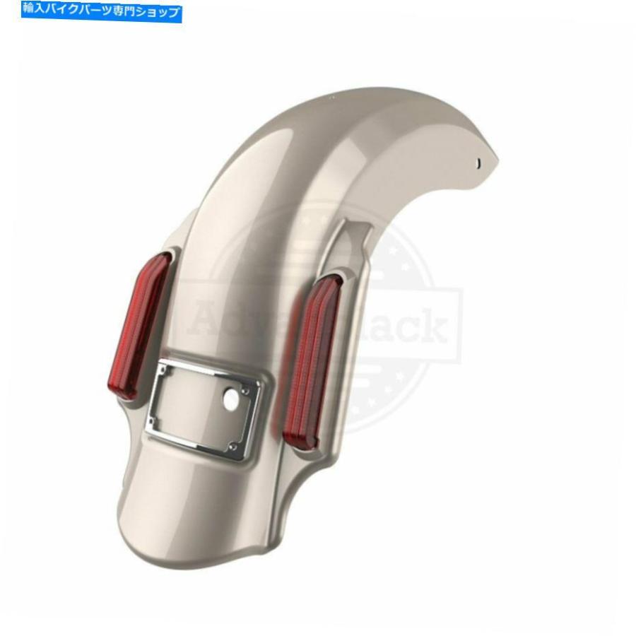 Rear Fender シルバーフォーチュンドミネーターストレッチ拡張リアフェンダーフィット2014+ハーレーツーリング Silver Fortune Dominator Stretched E