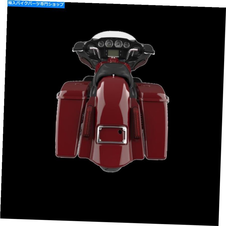 Rear Fender ビリヤード赤デュアルカットドミネーターストレッチリアフェンダーは2014+ハーリーツーリング Billiard Red Dual Uncut Dominator Stretc_2