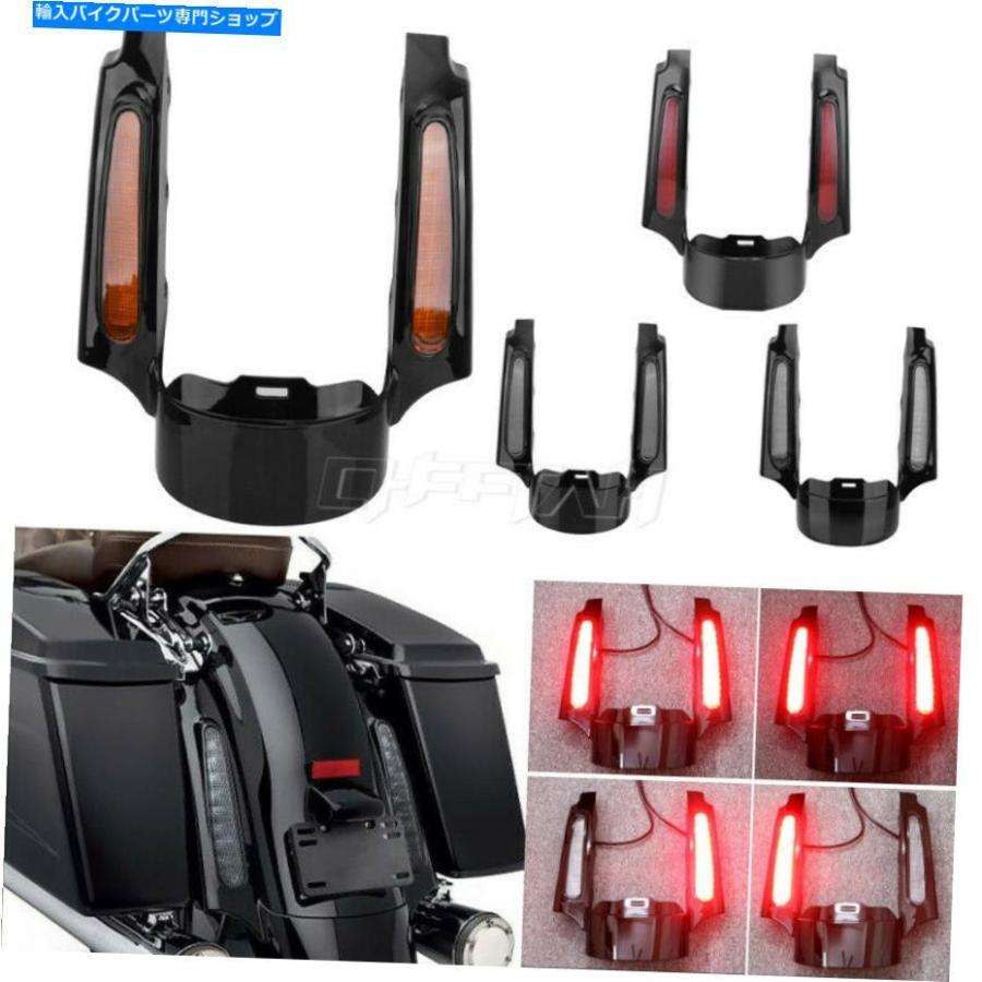 Rear Fender リアフェンダーの延長筋膜のためのLEDライトのハーレーツーリングロードキンググライド09-13 Rear Fender Extension Fascia LED Light Fo