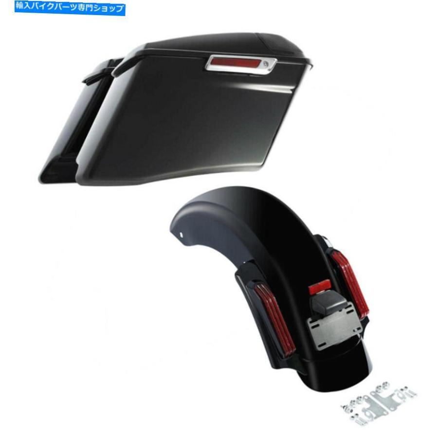 Rear Fender 4 \"ハーレーCVOストリートロードグライド2014アップのためのサドルバッグリアフェンダーフィット 4\"" Stretched Saddlebag Rear Fender Fi"