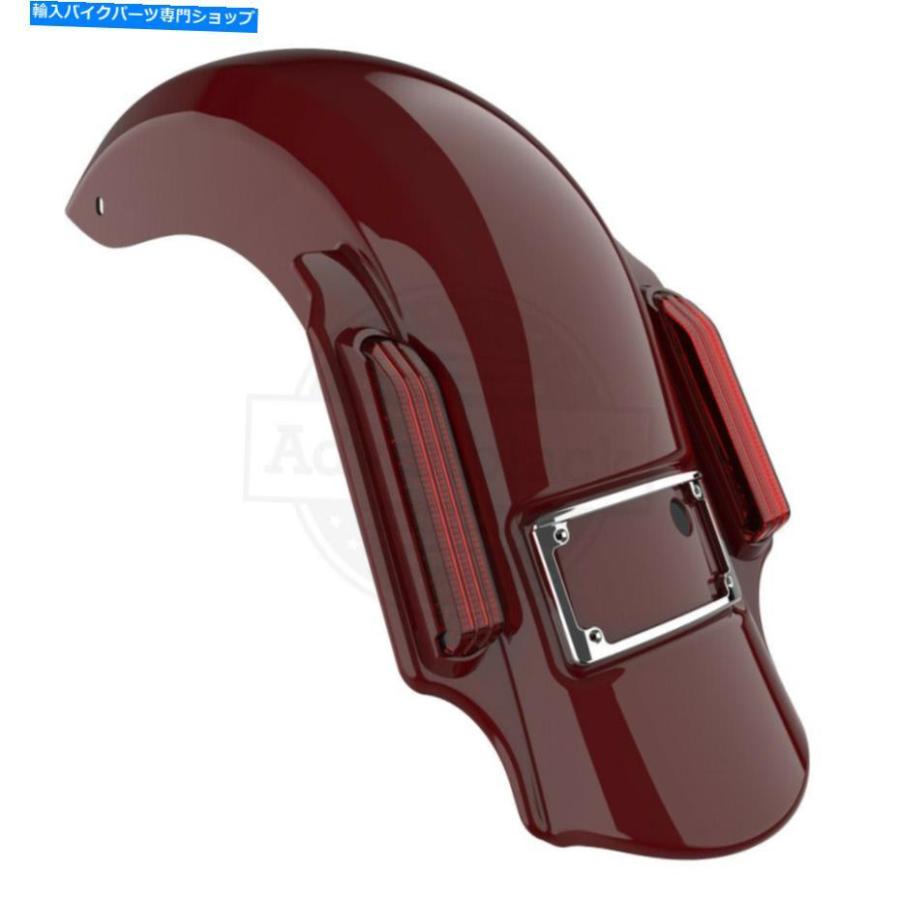 Rear Fender ビリヤードレッドドミネーターストレッチ14+ハーリーツーリングのための拡張リアフェンダー Billiard Red Dominator Stretched Extended