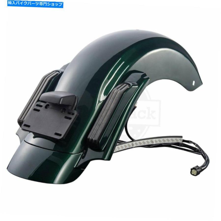 Rear Fender ディープジェイドパールCVOリアフェンダーシステムフィット14-20ハーリーストリートロードツーリング Deep Jade Pearl CVO Rear Fender S