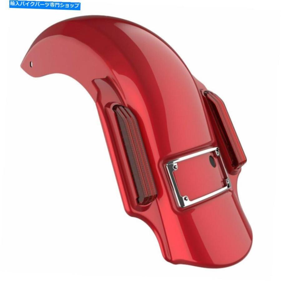 Rear Fender Advanblack邪悪な赤い支配者が2014+ハーレーツーリングのリアフェンダーを伸ばした Advanblack Wicked Red Dominator Stretched Rear Fen