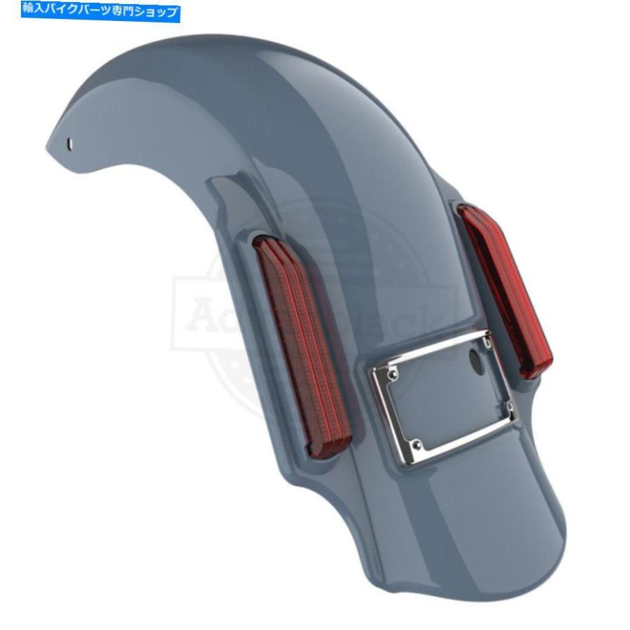 Rear Fender ガンシップグレー支配者は14+ハーレーツーリングのための拡張リアフェンダーを伸ばした Gunship Gray Dominator Stretched Extended Rear