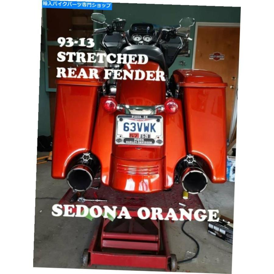 Rear Fender セドナオレンジストレッチリアフェンダー取りひろげる相応う09-13ハーリーストリートエレクトラ Sedona Orange Stretched Rear Fender Extensio 車、バイク、自転車-外装パーツ-バイク