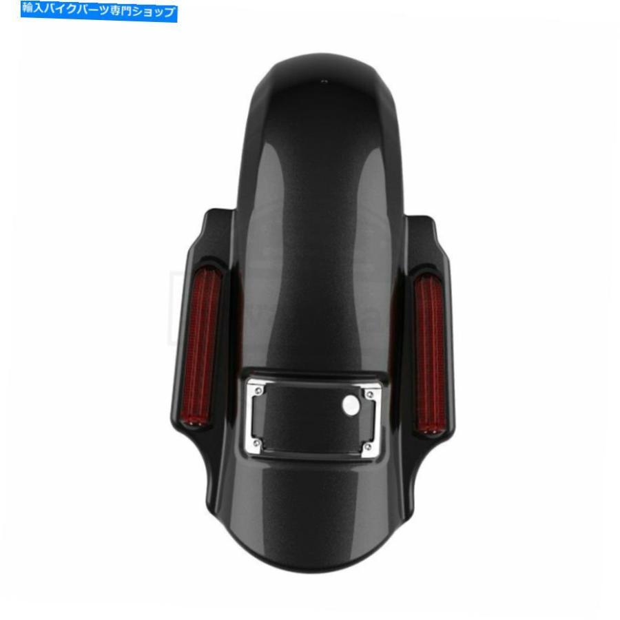 Rear Fender 2014+ハーレーツーリングのためのブラッククォーツドミネーターストレッチされた拡張リアフェンダー Black Quartz Dominator Stretched E_2
