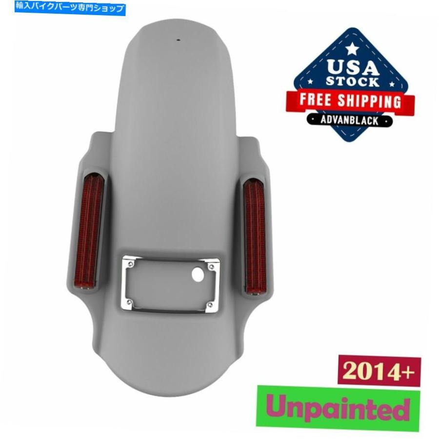 Rear Fender 塗装されていない支配者が2014+ Harley Davidson Touringのリアフェンダーを伸ばした Unpainted Dominator Stretched Rear Fender For 20