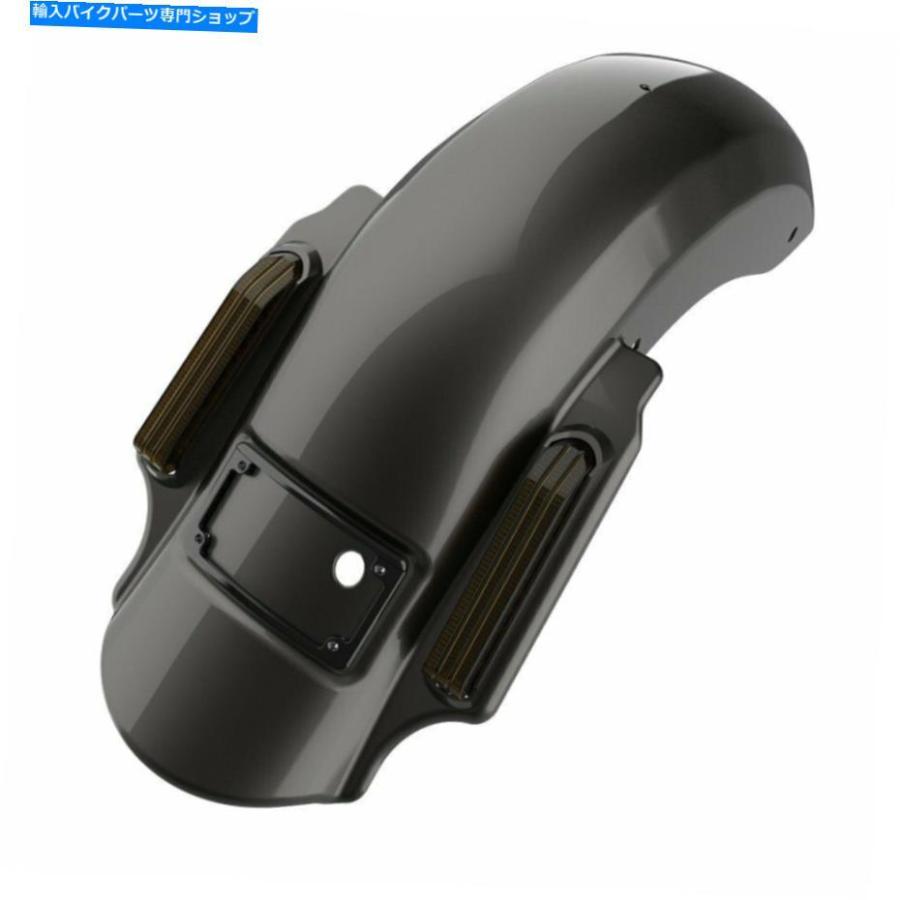 Rear Fender シルバーフラックス支配者ストレッチリアフェンダーフィット2014+ハーレーダビッドソンツーリング Silver Flux Dominator Stretched Rear