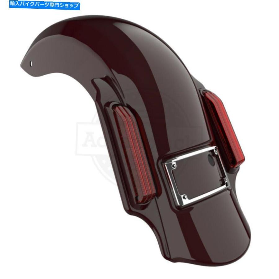 Rear Fender Billiard Burgundy Dominatorストレッチ14+ハーレーツーリングのリアフェンダーを拡張 Billiard Burgundy Dominator Stretched Extend Re