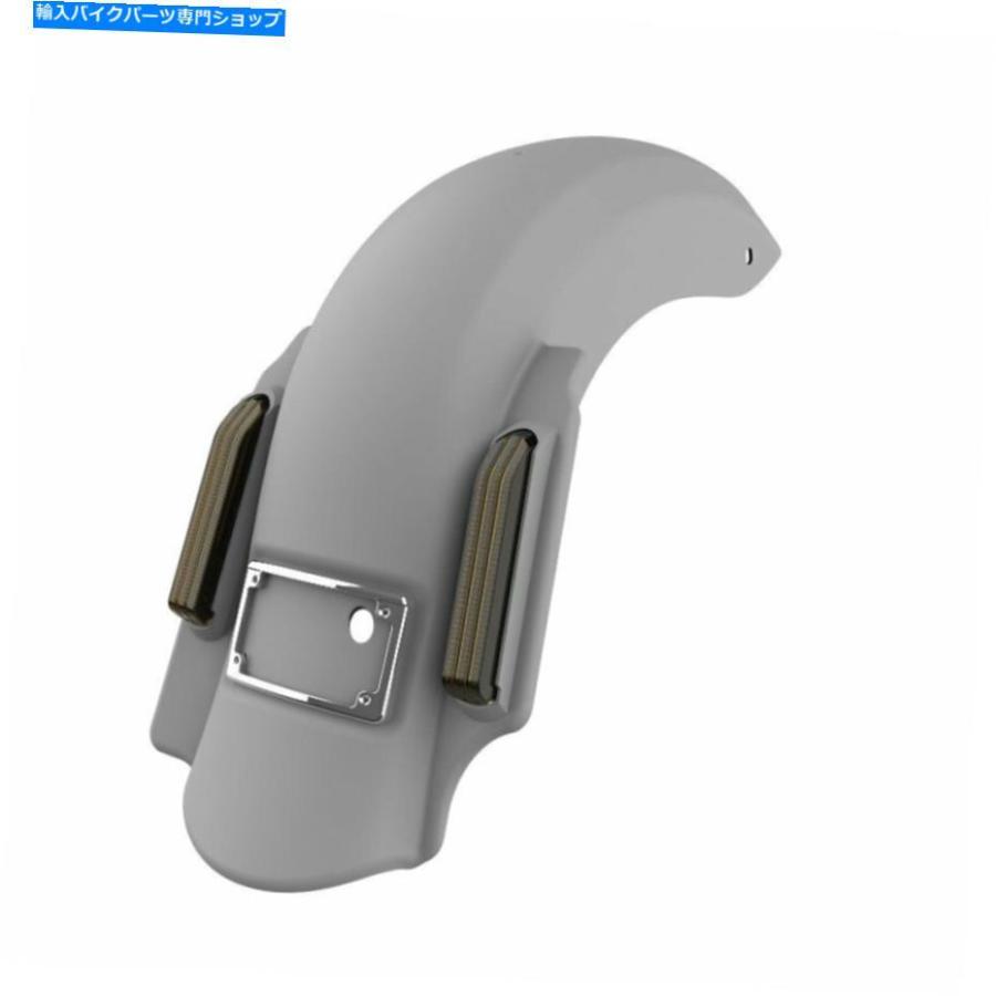 Rear Fender 塗装されていない支配者ストレッチリアフェンダーシングルカットアウトフィット09-13ハーレー Unpainted Dominator Stretched Rear Fende