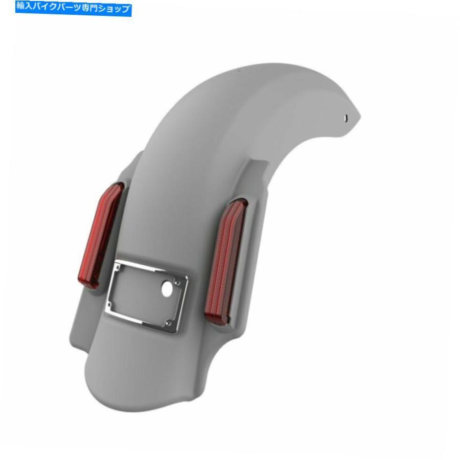 Rear Fender 塗装されていない支配者ストレッチリアフェンダーシングルカットアウトフィット09-13ハーレー Unpainted Dominator Stretched Rear Fende_2
