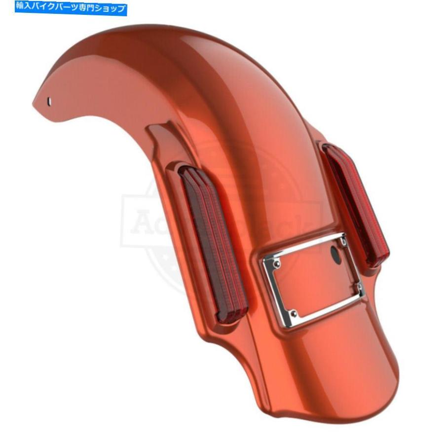 Rear Fender オレンジLava Dominatorは14+ハーレーツーリングのための拡張リアフェンダーを伸ばした Orange Lava Dominator Stretched Extended Rear