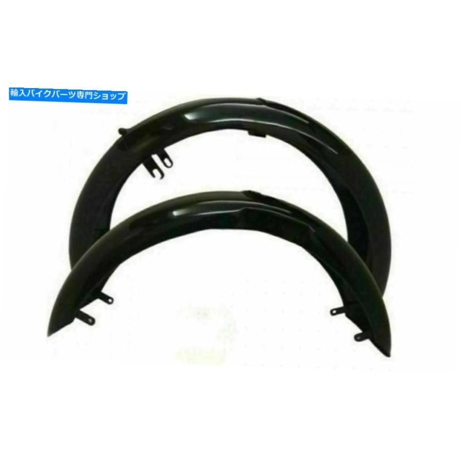 Rear Fender 耳あたらしいパンサーM100光輝の浅ぐろい向こう正面＆リアマッドガードセット（REPRO） NEW PANTHER M100 GLOSS BLACK FRONT \u0026 REAR MUDGUARD SET (RE 車、バイク、自転車-外装パーツ