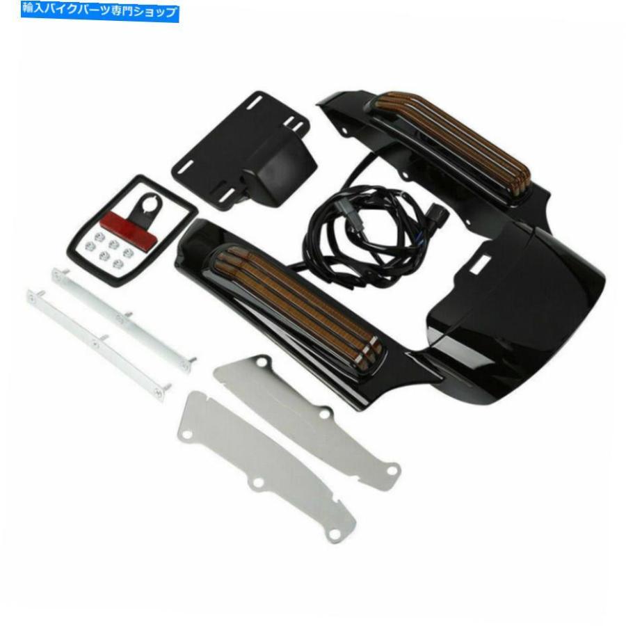 Rear Fender LEDライトリアフェンダーFasciaセットフィットFLHR FLHT FLHT FLHX 2014-2020 LED Light Rear Fender Fascia Set Fit For Harley Touring