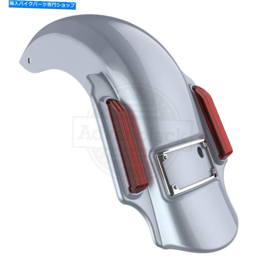 Rear Fender 華麗な銀の支配者は14+ハーレーツーリングのための拡張リアフェンダーを伸ばした Brilliant Silver Dominator Stretched Extended Rear F