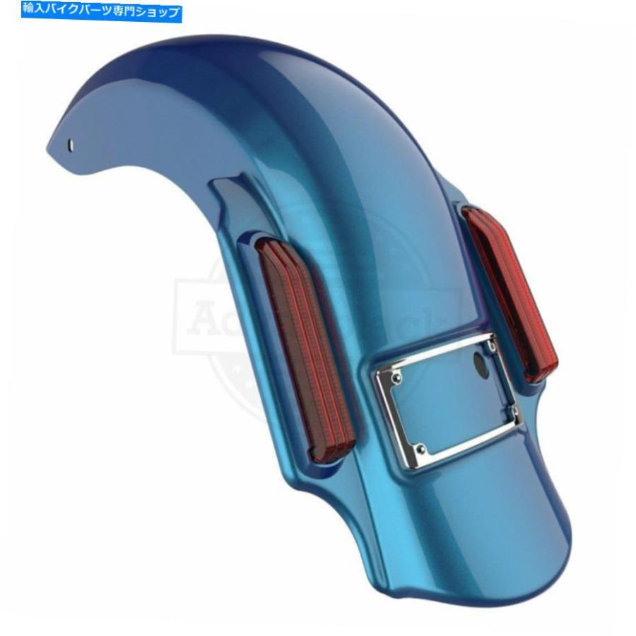 Rear Fender Daytona Blue Dominatorストレッチ14+ハーレーツーリングのための拡張リアフェンダー Daytona Blue Dominator Stretched Extended Rear F