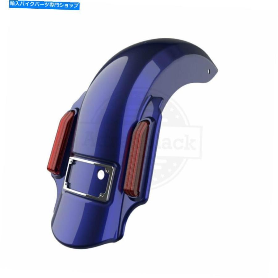 Rear Fender Zephyr Blue Dominatorストレッチ拡張リアフェンダーフィット2014+ハーレーツーリング Zephyr Blue Dominator Stretched Extended Rear F