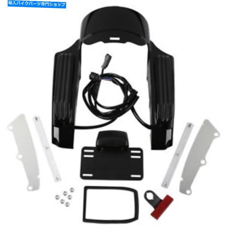 Rear Fender スモークLEDリアフェンダーズシアセットフィットハーレーロードストリートグライド2014-2021 2020 Smoke LED Rear Fender Fascia Set Fit