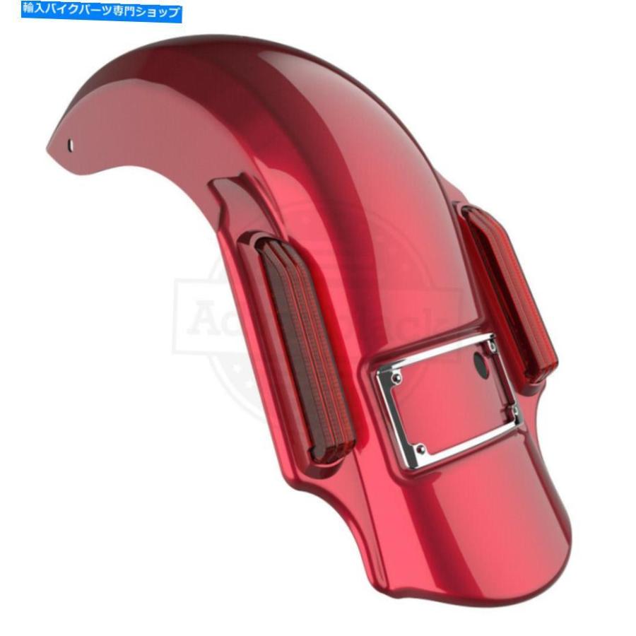 Rear Fender 2014+ハーレーツーリングのためのベロシティレッドドミネーターストレッチされた拡張リアフェンダー Velocity Red Dominator Stretched E
