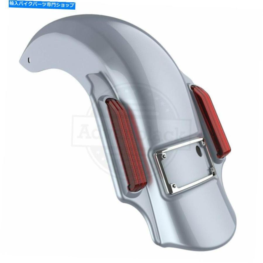 Rear Fender 華麗な銀の支配者が伸ばしたリアフェンダーフィット14+ハーレーツーリング Brilliant Silver Dominator Stretched Extended Rear Fender_1