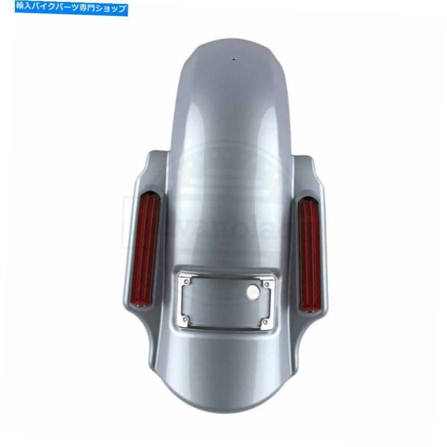 Rear Fender 華麗な銀の支配者が伸ばしたリアフェンダーフィット14+ハーレーツーリング Brilliant Silver Dominator Stretched Extended Rear Fender_2