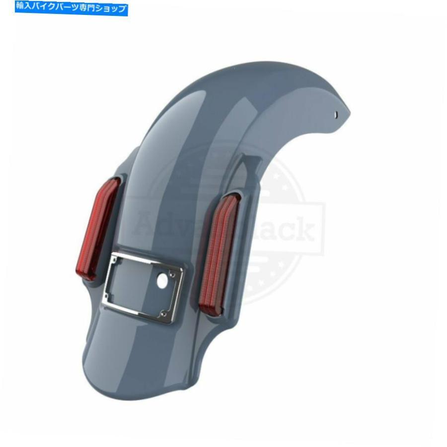 Rear Fender ガンシップグレー支配者ストレッチ拡張リアフェンダーフィット14+ハーレーツーリング Gunship Gray Dominator Stretched Extended Rear F