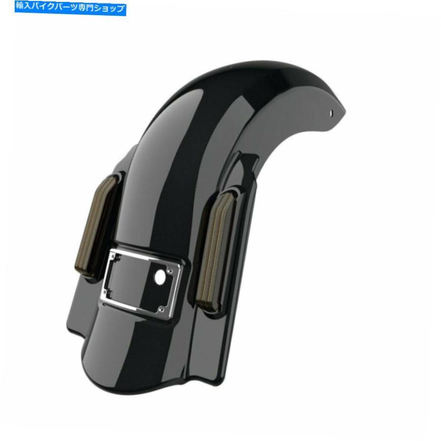 Rear Fender 真夜中の真珠の支配者の伸ばされたリアフェンダーデュアルカットフィットハーレー2009-2013 Midnight Pearl Dominator Stretched Rear Fe